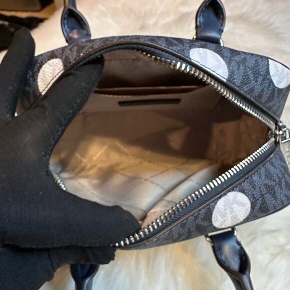 NWT Michael Kors Thompson Extra-Small Polka Dot Signature Logo Satchel - Picture 8 of 8